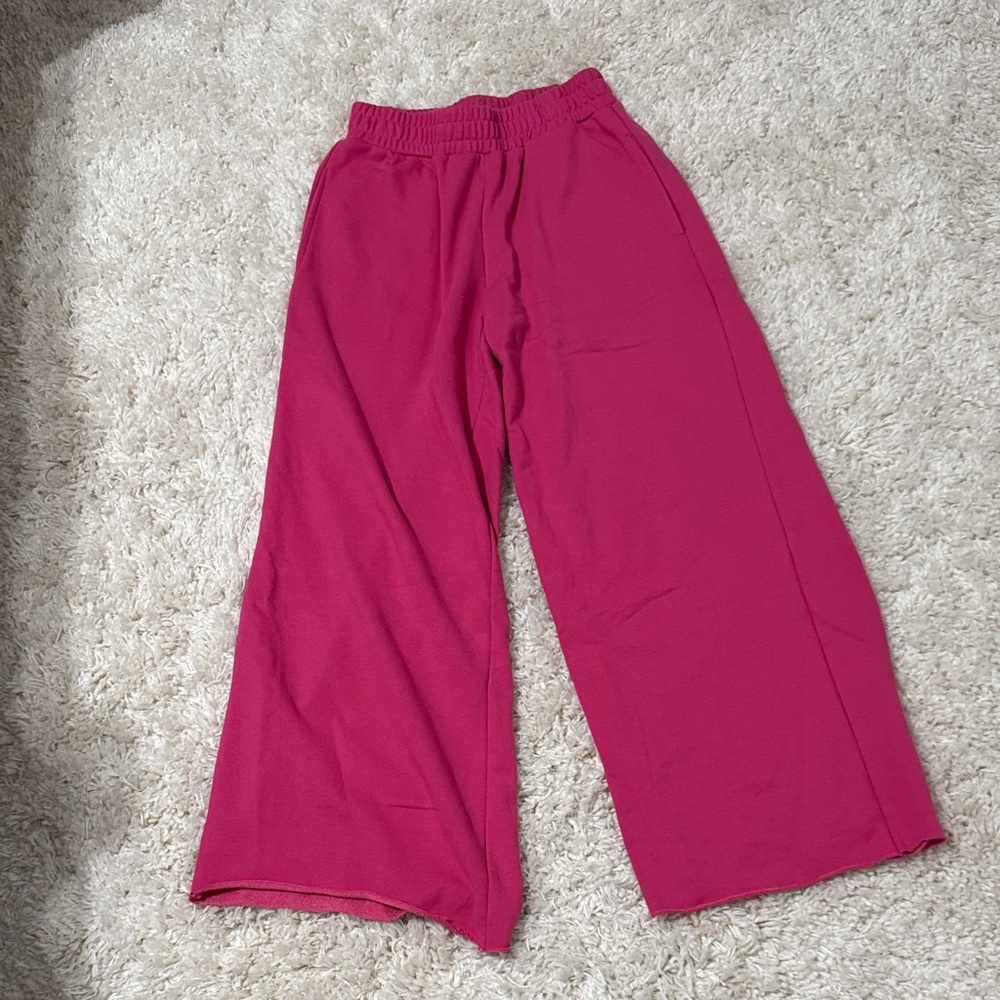 Grey Bandit Pink Wide-Leg Pants